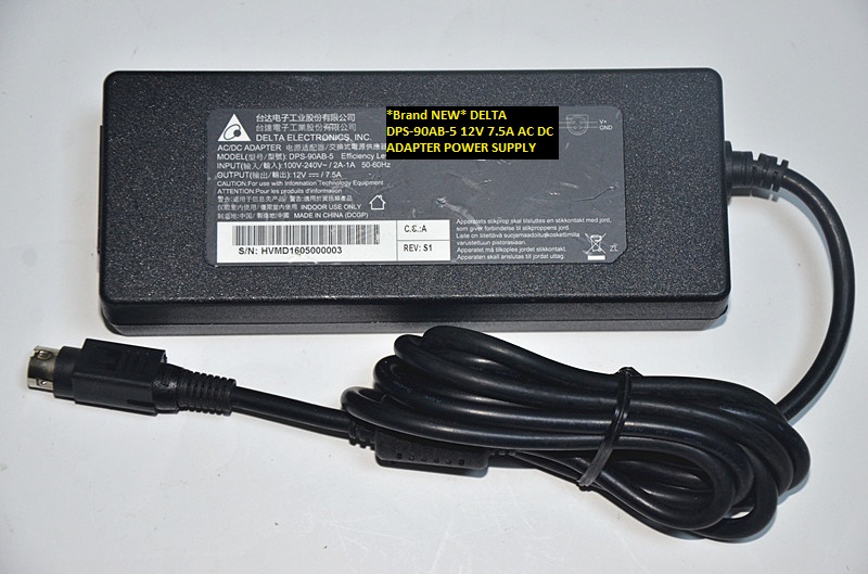 *Brand NEW* DELTA 12V 7.5A DPS-90AB-5 AC DC ADAPTER POWER SUPPLY